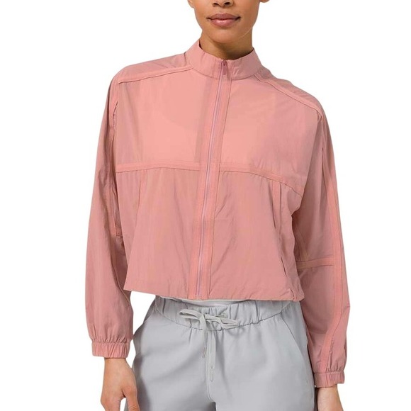 lululemon athletica Jackets & Blazers - Lululemon Slip into the Moment Short Jacket Chalky Rose Pink Women 10 Light